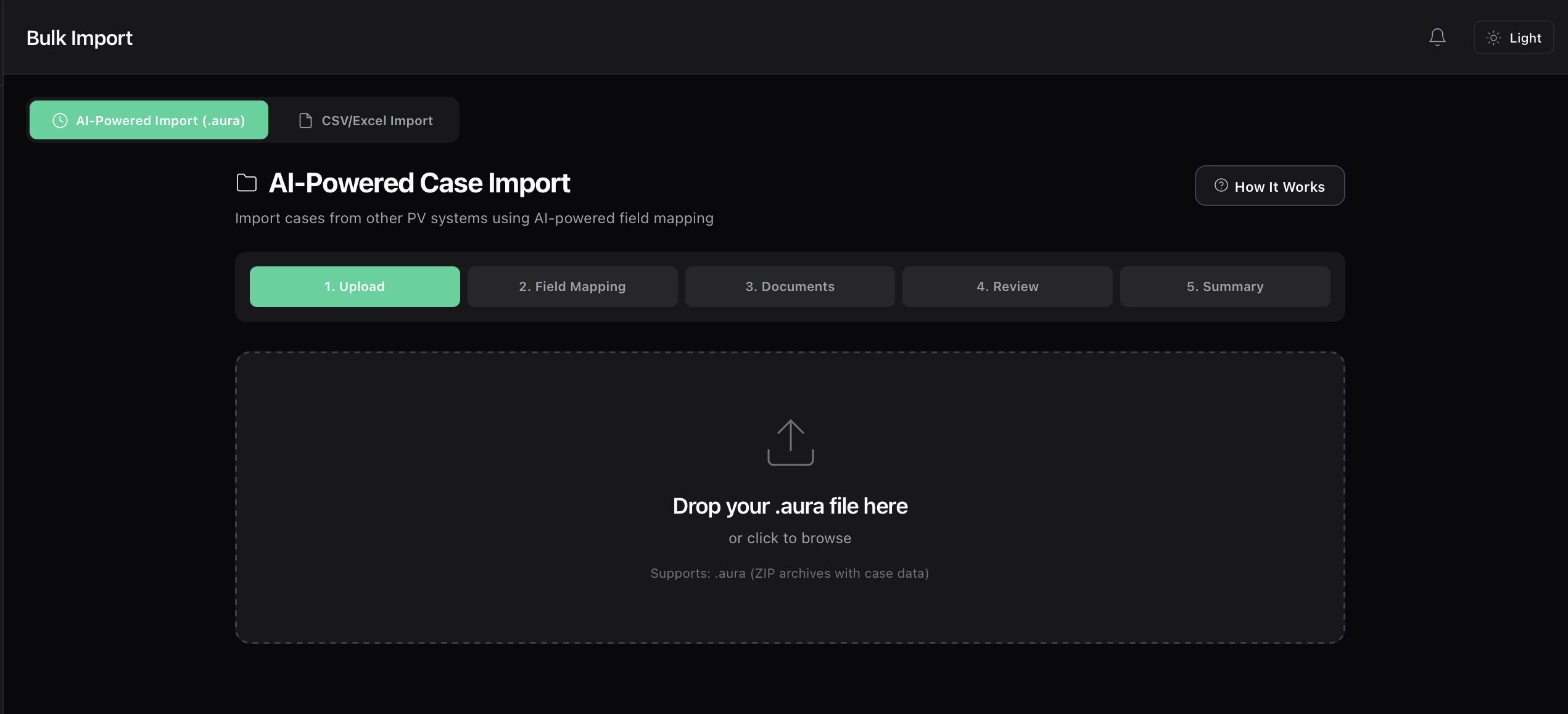 AURA Bulk Import - Mass adverse event data migration and E2B import capabilities
