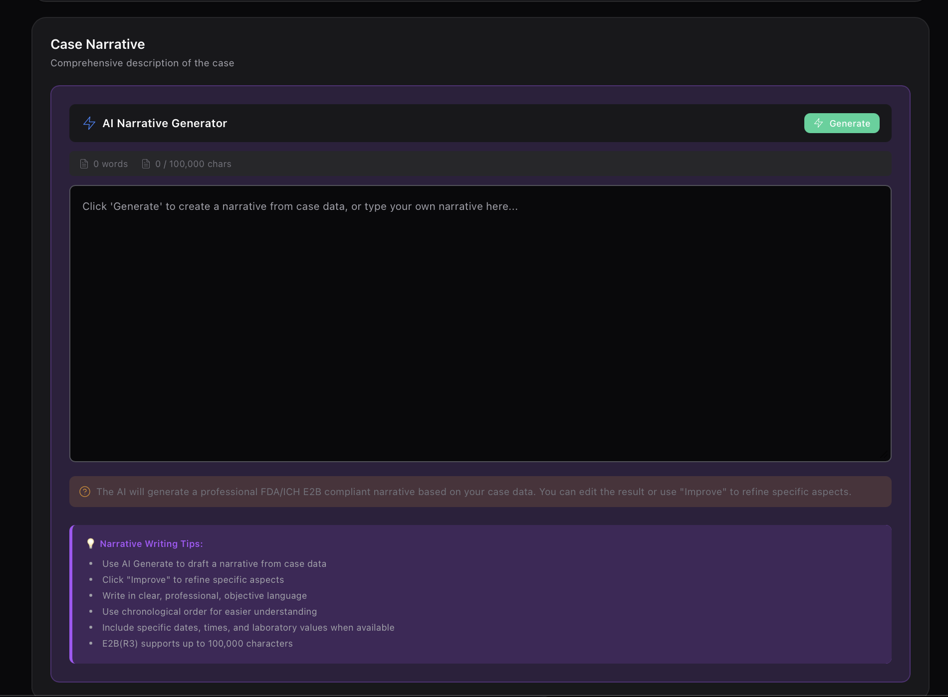 AURA Narrative Generation - Automated clinical narrative writing for safety reports